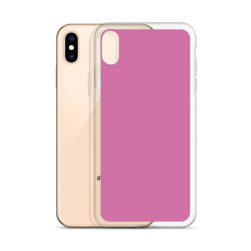 Load image into Gallery viewer, Hopbush Pink iPhone Clear Thin Case Plain Color CREATIVETECH