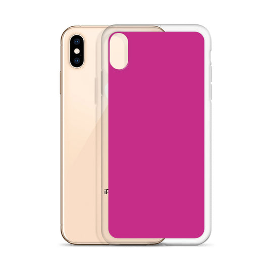 Medium Red Violet iPhone Clear Thin Case Plain Color CREATIVETECH