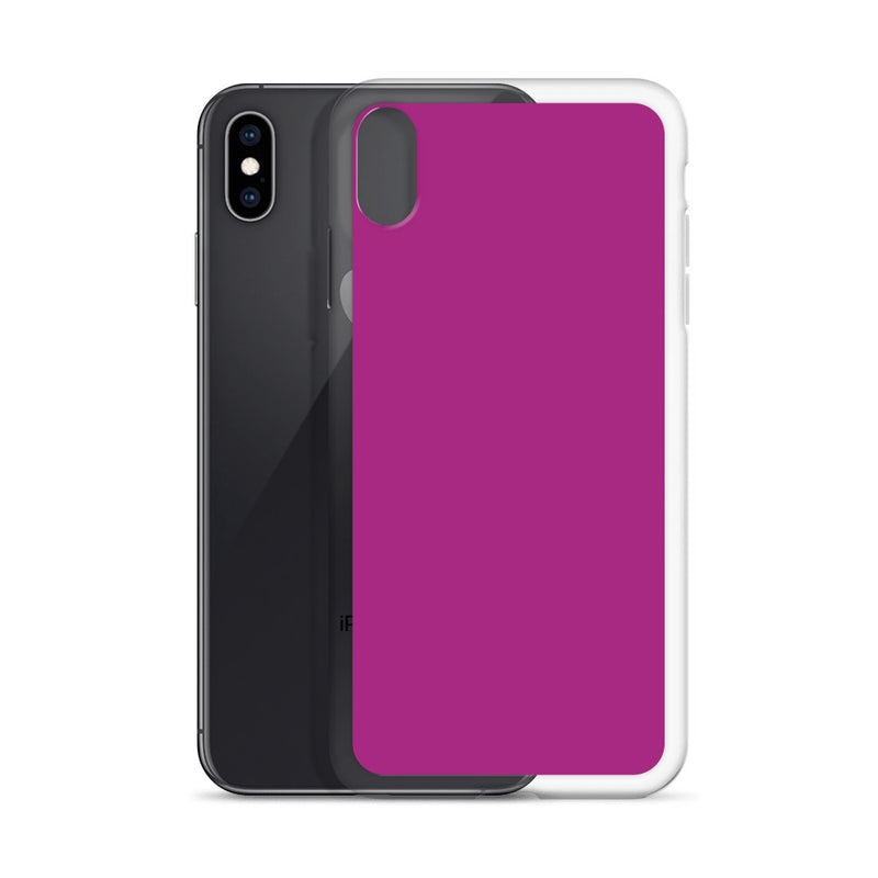 Load image into Gallery viewer, Red Violet iPhone Clear Thin Case Plain Color CREATIVETECH