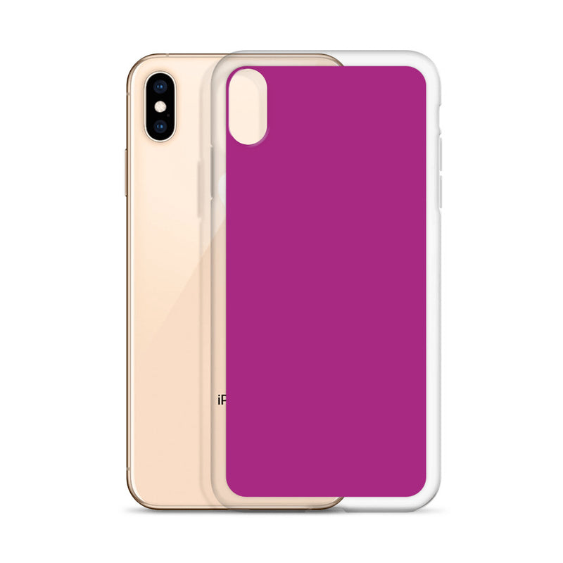 Load image into Gallery viewer, Red Violet iPhone Clear Thin Case Plain Color CREATIVETECH