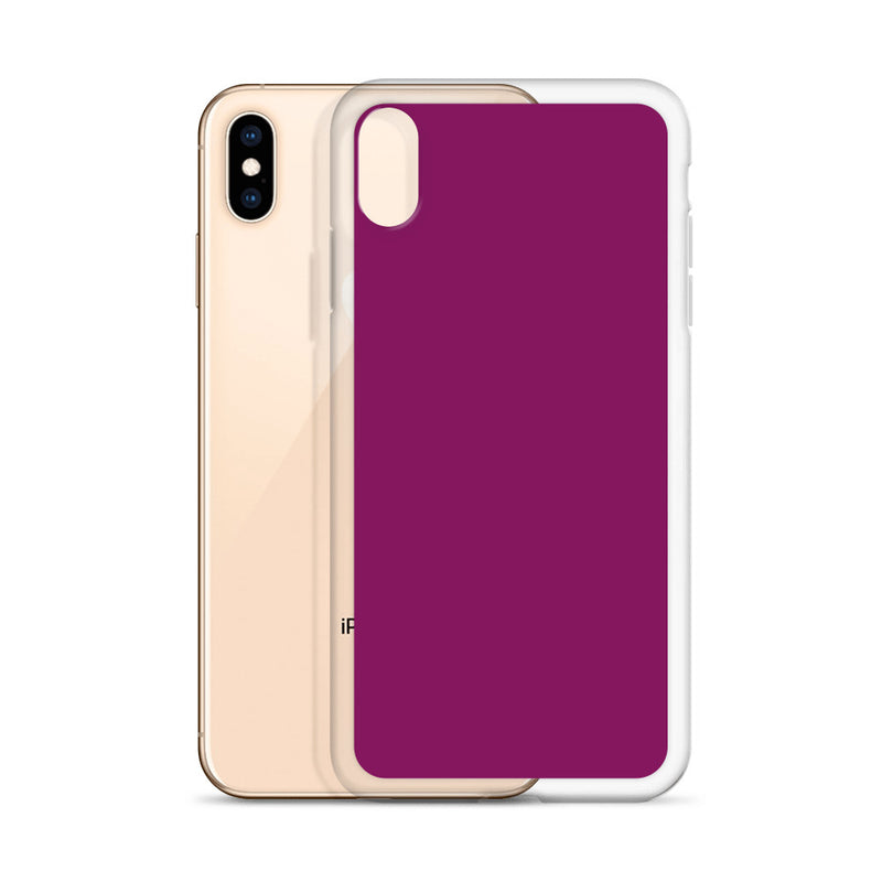 Load image into Gallery viewer, Eggplant Purple iPhone Clear Thin Case Plain Color CREATIVETECH