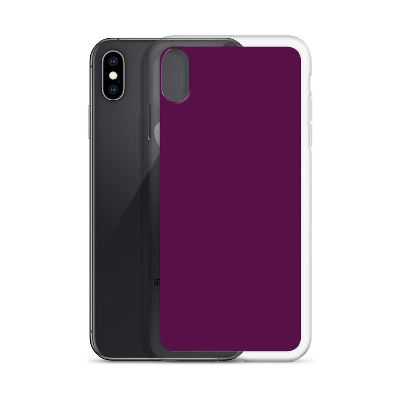 Load image into Gallery viewer, Tyrian Purple iPhone Clear Thin Case Plain Color CREATIVETECH
