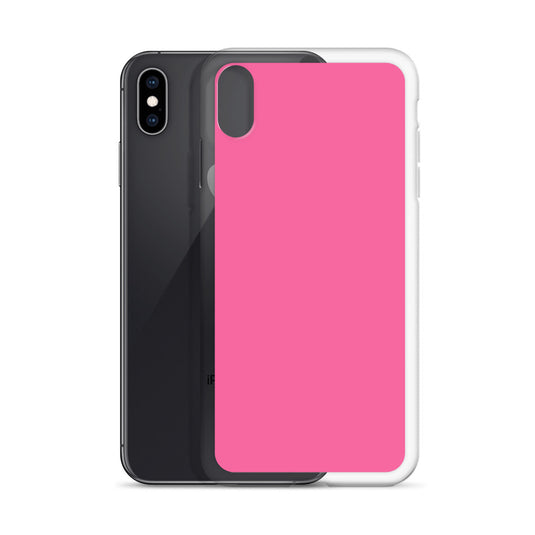 Brilliant Rose Pink iPhone Clear Thin Case Plain Color CREATIVETECH