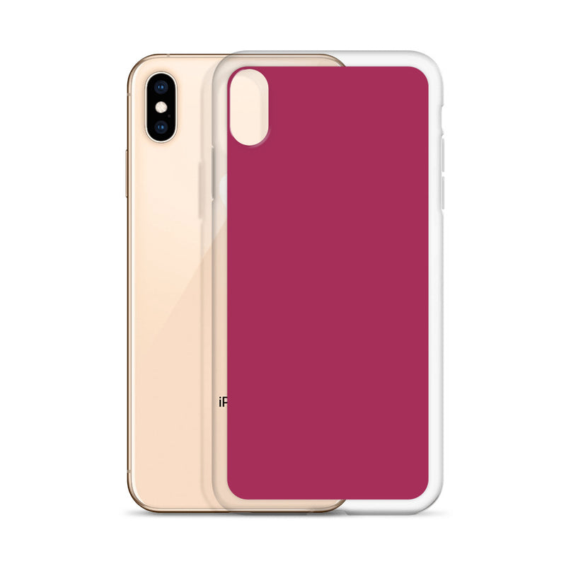 Load image into Gallery viewer, Lipstick Pink Red iPhone Clear Thin Case Plain Color CREATIVETECH