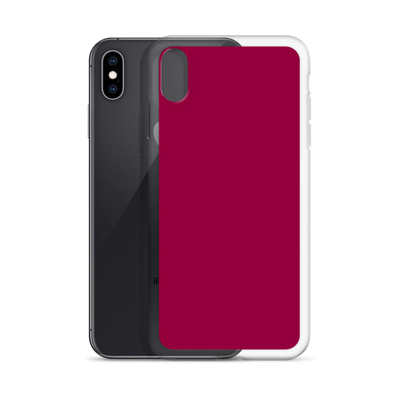 Load image into Gallery viewer, Light Burgundy Red iPhone Clear Thin Case Plain Color CREATIVETECH