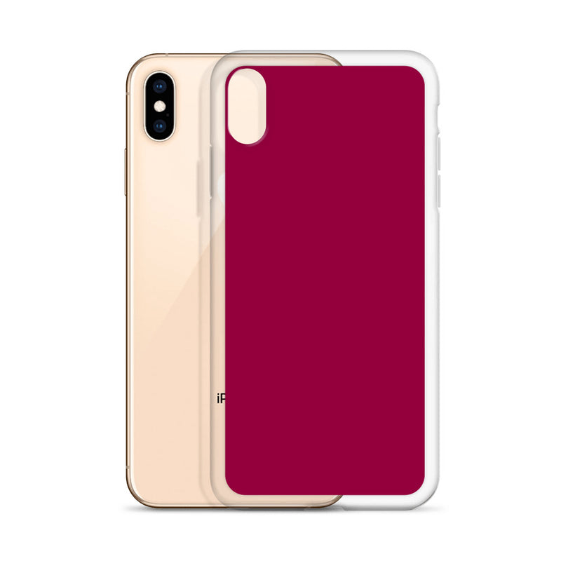 Load image into Gallery viewer, Light Burgundy Red iPhone Clear Thin Case Plain Color CREATIVETECH