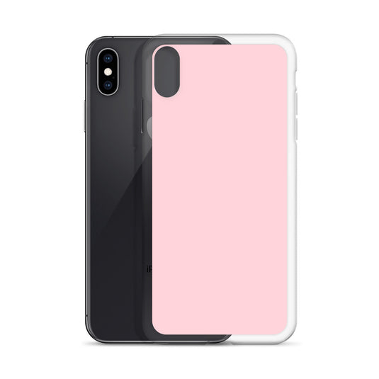 Flamingo Pink iPhone Clear Thin Case Plain Color CREATIVETECH