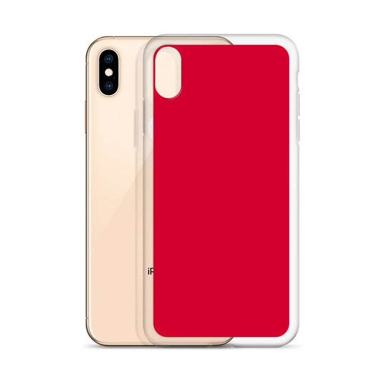 Crimson Red Red iPhone Clear Thin Case Plain Color CREATIVETECH