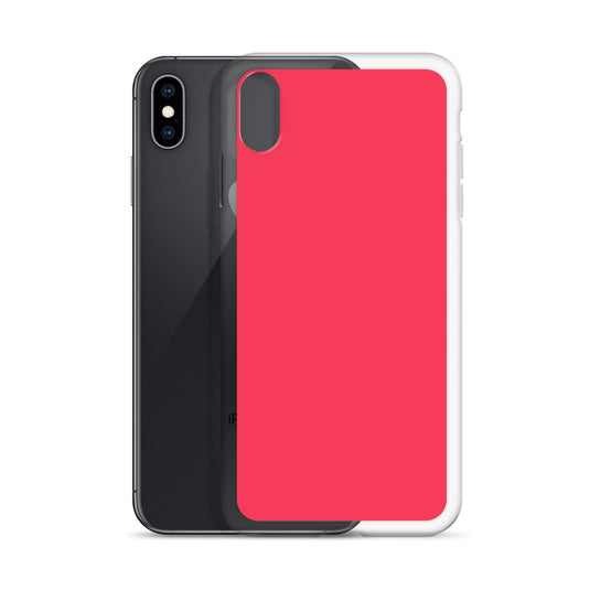 Radical Red iPhone Clear Thin Case Plain Color CREATIVETECH