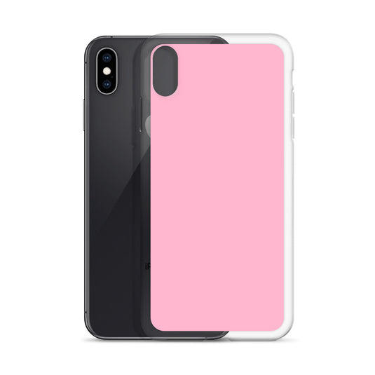 Cotton Candy Pink iPhone Clear Thin Case Plain Color CREATIVETECH