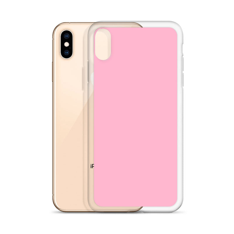 Load image into Gallery viewer, Cotton Candy Pink iPhone Clear Thin Case Plain Color CREATIVETECH
