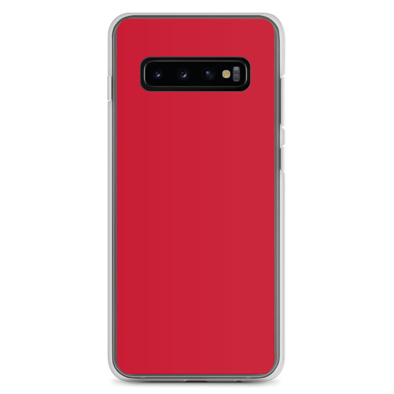 Load image into Gallery viewer, Red Samsung Clear Thin Case Plain Color CREATIVETECH
