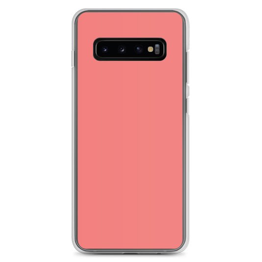 Salmon Pink Samsung Clear Thin Case Plain Color CREATIVETECH