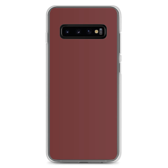 Auburn Dark Red Samsung Clear Thin Case Plain Color CREATIVETECH