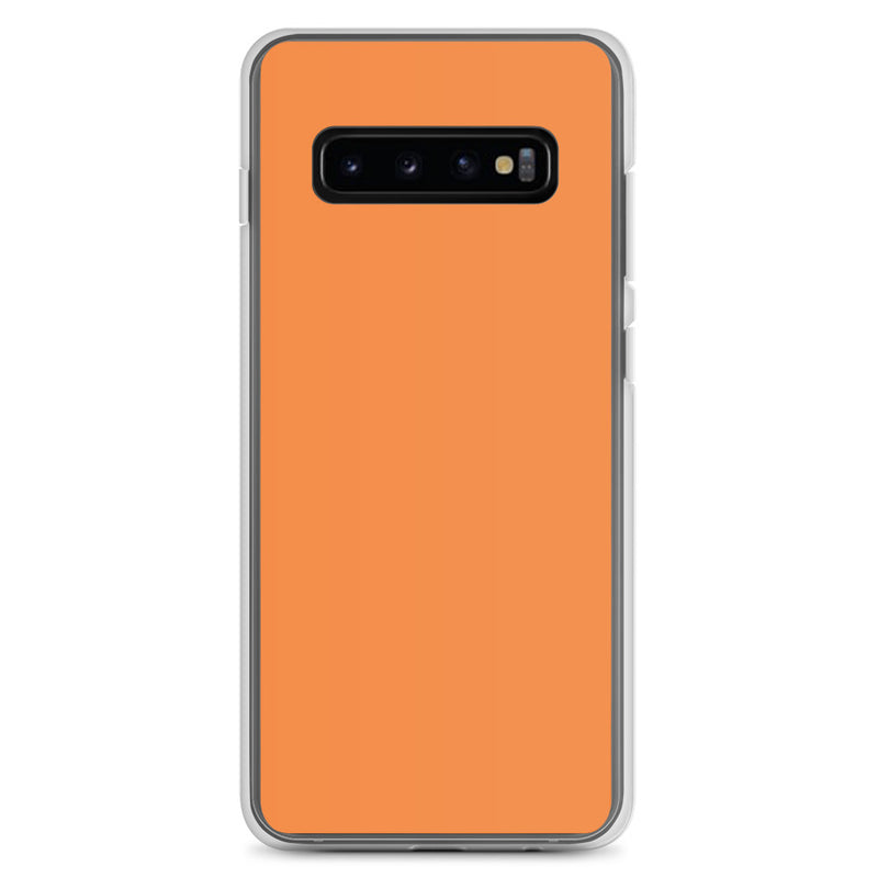 Load image into Gallery viewer, Flamenco Orange Samsung Clear Thin Case Plain Color CREATIVETECH