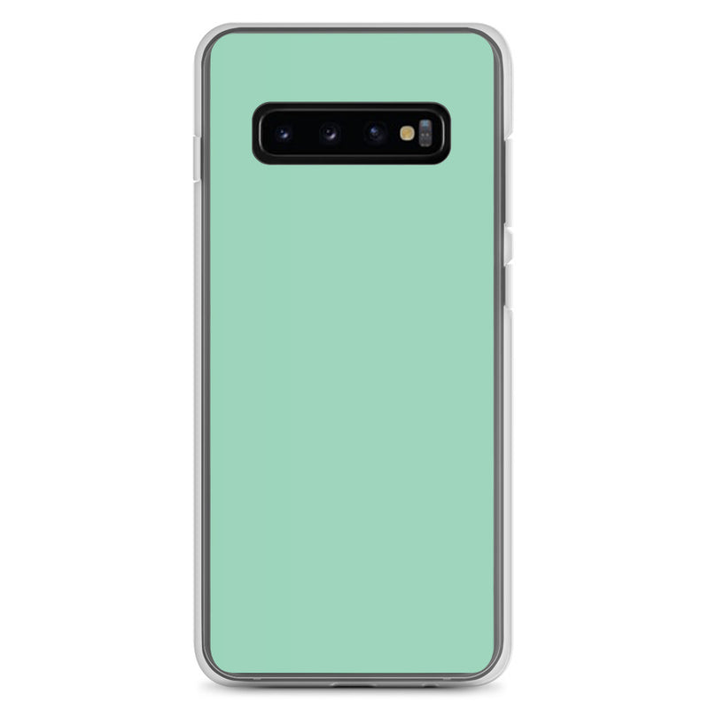 Load image into Gallery viewer, Vista Blue Green Samsung Clear Thin Case Plain Color CREATIVETECH