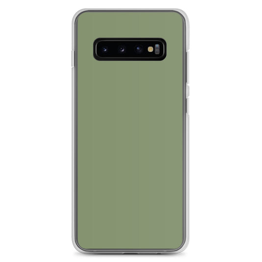 Camouflage Green Samsung Clear Thin Case Plain Color CREATIVETECH