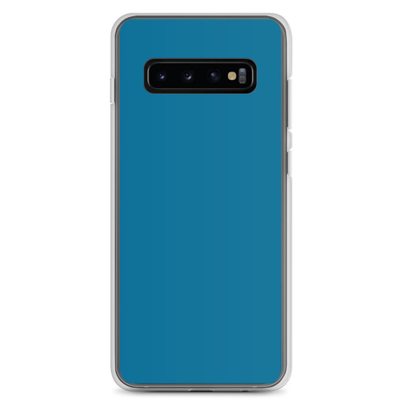 Load image into Gallery viewer, Cerulean Blue Samsung Clear Thin Case Plain Color CREATIVETECH