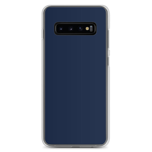 Dark Navy Blue Samsung Clear Thin Case Plain Color CREATIVETECH