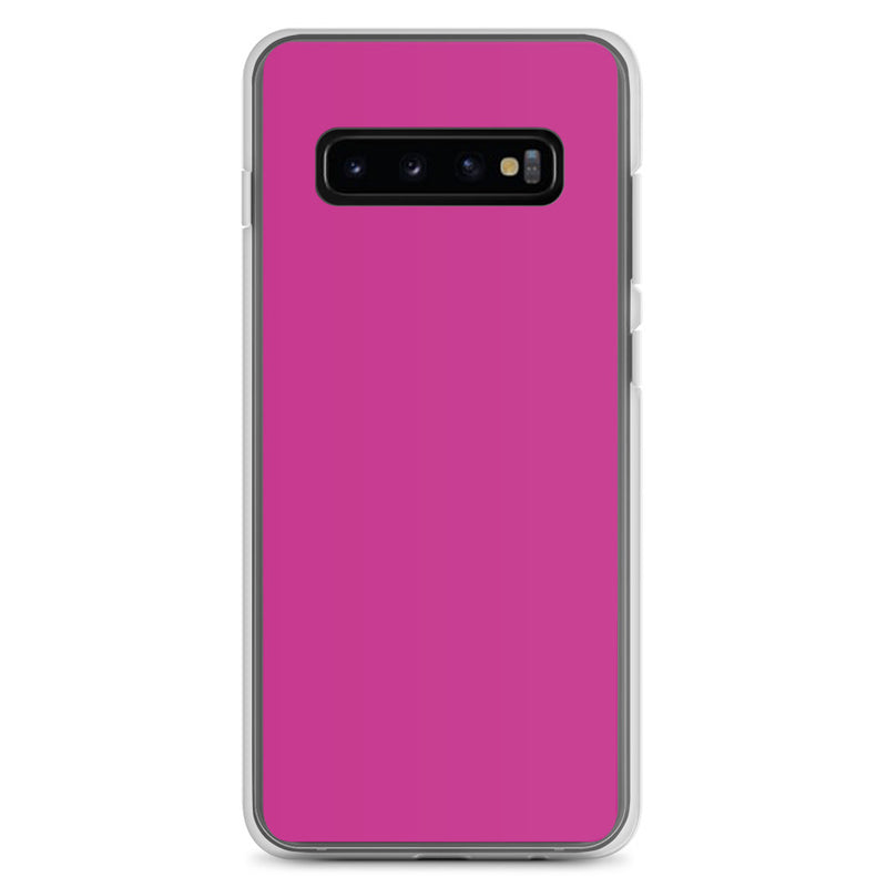 Load image into Gallery viewer, Medium Red Violet Samsung Clear Thin Case Plain Color CREATIVETECH