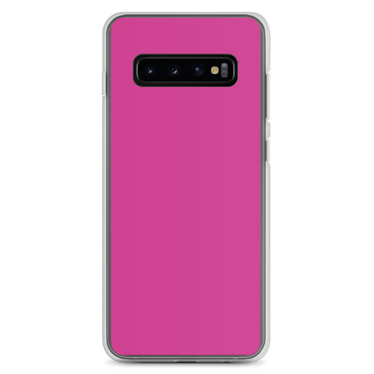 Deep Cerise Pink Samsung Clear Thin Case Plain Color CREATIVETECH