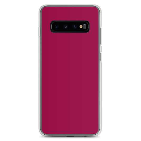 Light Burgundy Red Samsung Clear Thin Case Plain Color CREATIVETECH