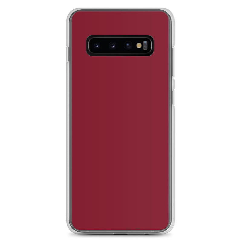 Load image into Gallery viewer, Burgundy Red Samsung Clear Thin Case Plain Color CREATIVETECH