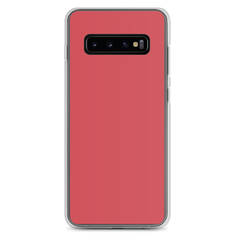 Load image into Gallery viewer, Light Mandy Red Samsung Clear Thin Case Plain Color CREATIVETECH