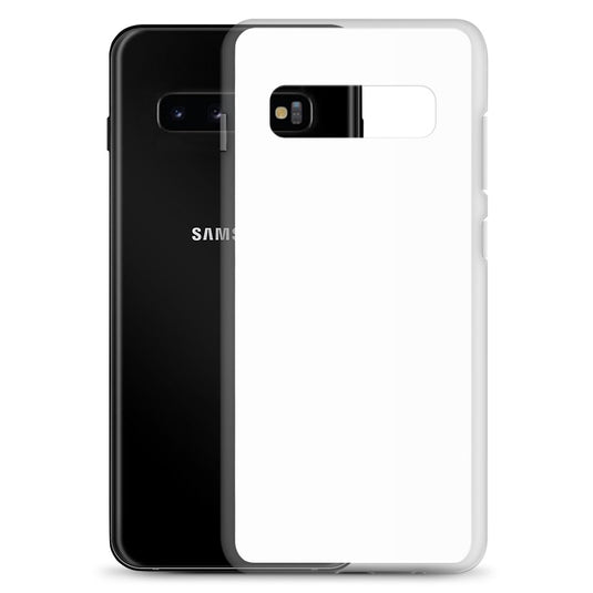 White Samsung Clear Case Plain Color CREATIVETECH