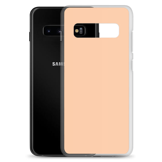 Peach Orange Samsung Clear Thin Case Plain Color CREATIVETECH