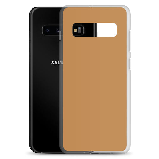 Nude Brown Yellow Samsung Clear Thin Case Plain Color CREATIVETECH