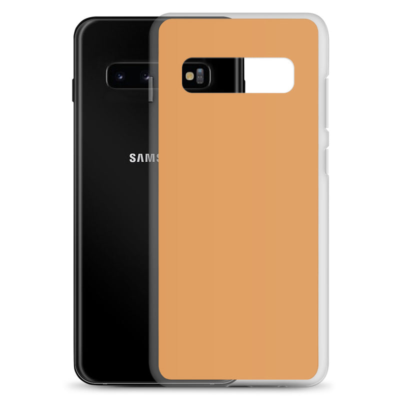 Load image into Gallery viewer, Classy Brown Yellow Samsung Clear Thin Case Plain Color CREATIVETECH
