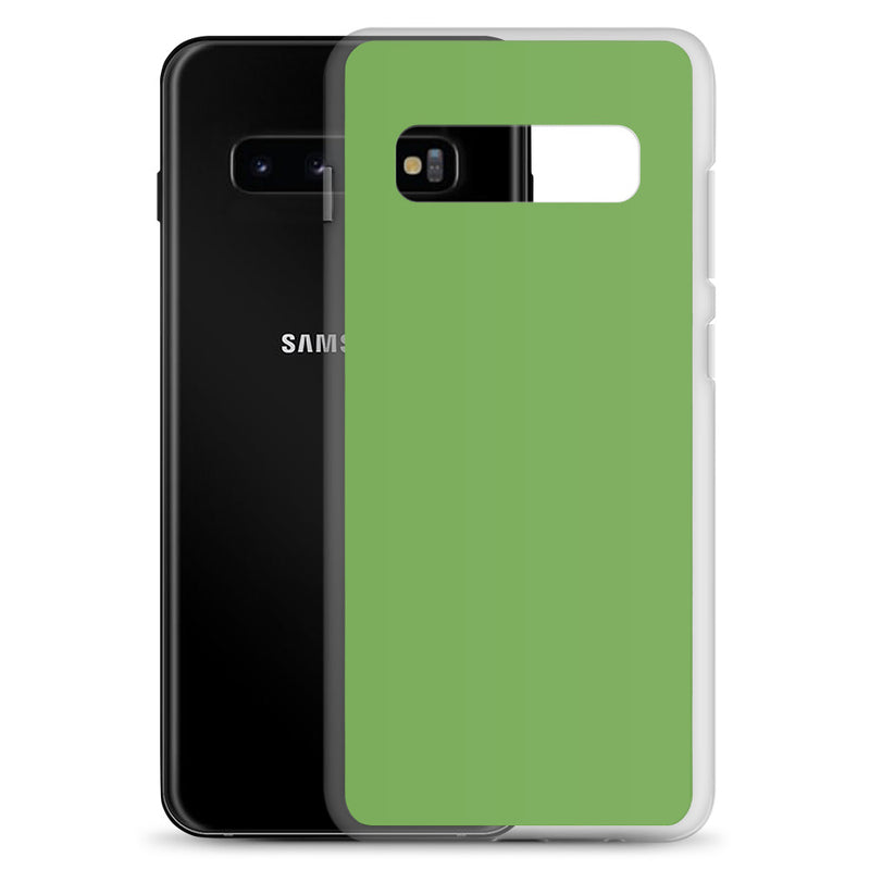 Load image into Gallery viewer, Green Samsung Clear Thin Case Plain Color CREATIVETECH