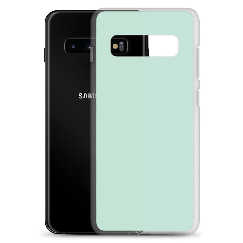 Load image into Gallery viewer, Aero Blue Green Samsung Clear Thin Case Plain Color CREATIVETECH