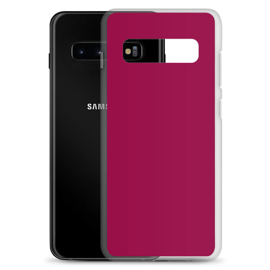 Light Burgundy Red Samsung Clear Thin Case Plain Color CREATIVETECH