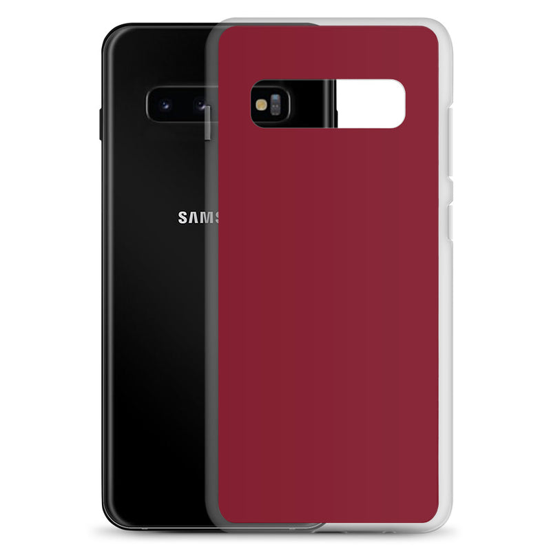 Load image into Gallery viewer, Burgundy Red Samsung Clear Thin Case Plain Color CREATIVETECH