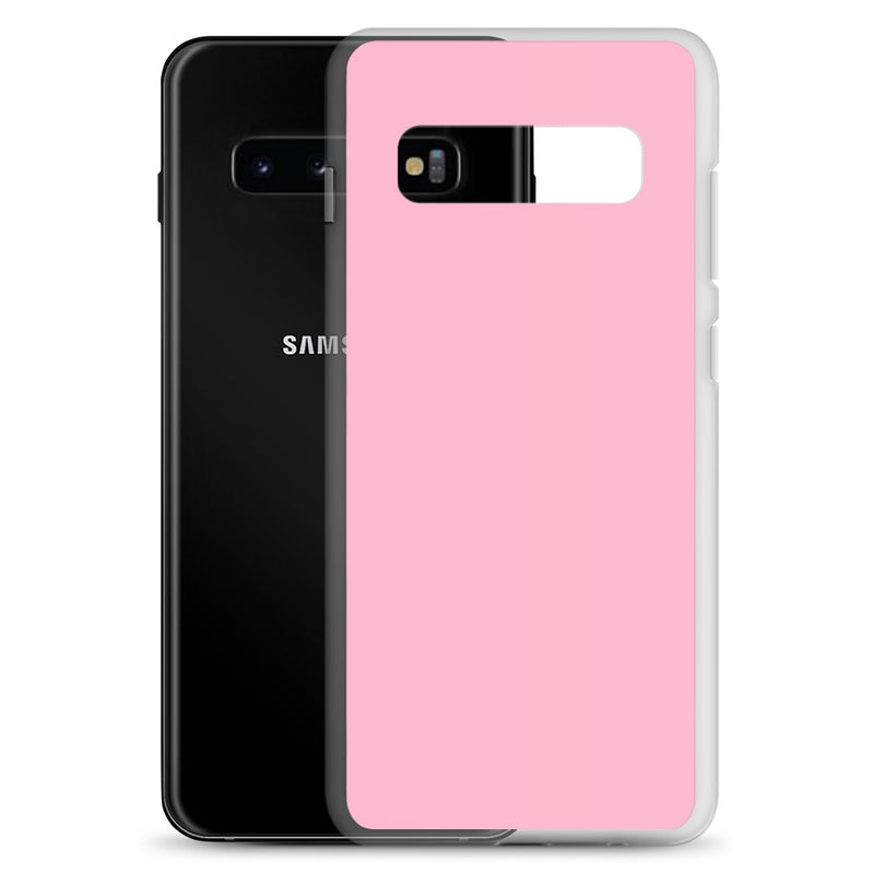 Load image into Gallery viewer, Cotton Candy Pink Samsung Clear Thin Case Plain Color CREATIVETECH