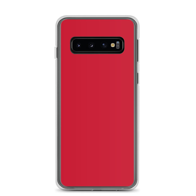 Load image into Gallery viewer, Red Samsung Clear Thin Case Plain Color CREATIVETECH