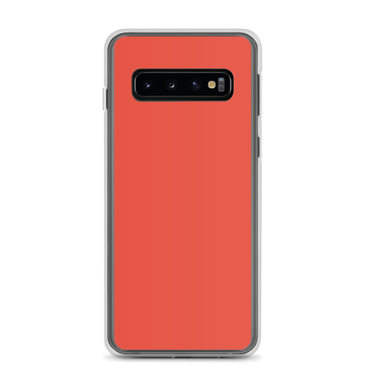 Orange Red Samsung Clear Thin Case Plain Color CREATIVETECH