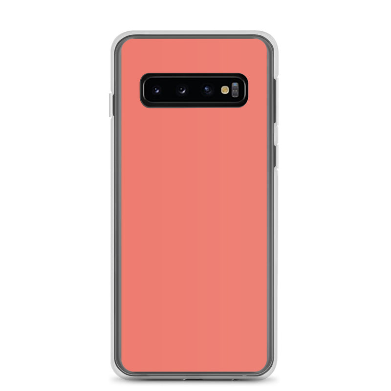 Load image into Gallery viewer, Geraldine Red Samsung Clear Thin Case Plain Color CREATIVETECH