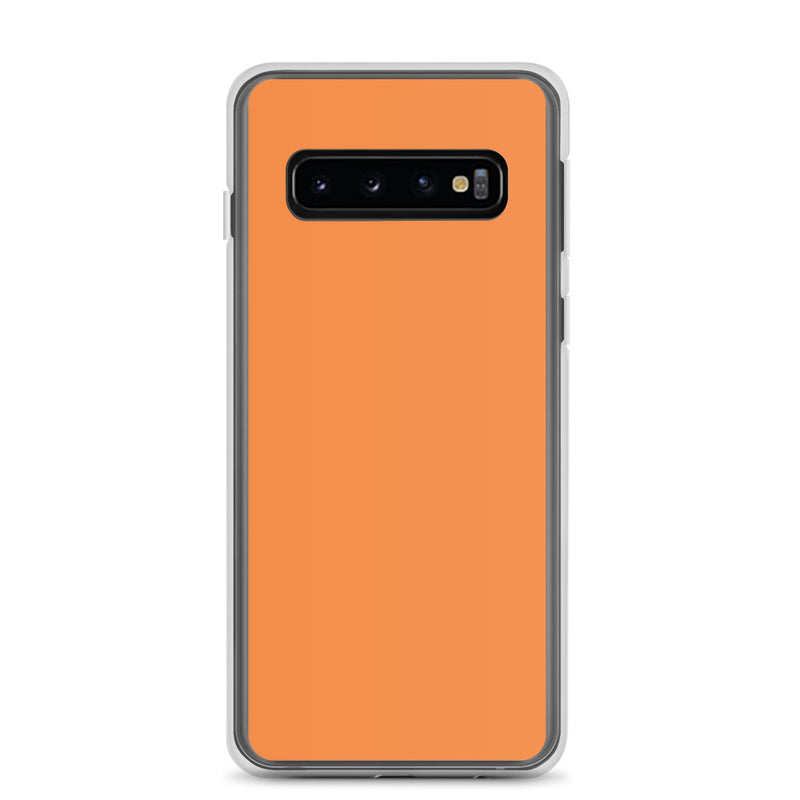 Load image into Gallery viewer, Flamenco Orange Samsung Clear Thin Case Plain Color CREATIVETECH