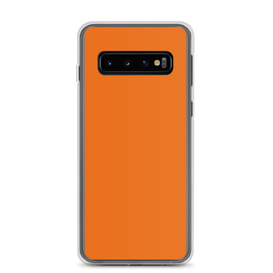 Mango Tango Orange Samsung Clear Thin Case Plain Color CREATIVETECH