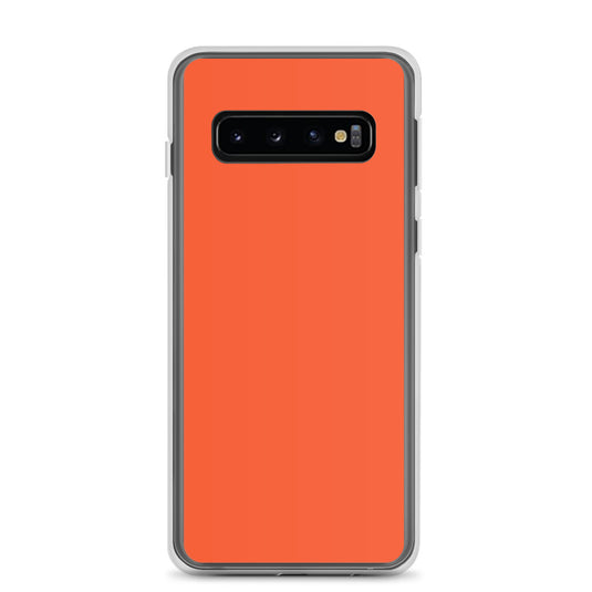 Outrageous Orange Samsung Clear Thin Case Plain Color CREATIVETECH
