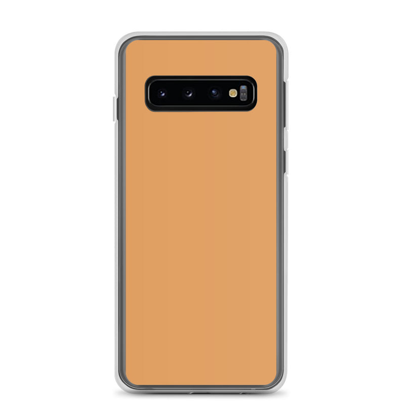 Load image into Gallery viewer, Classy Brown Yellow Samsung Clear Thin Case Plain Color CREATIVETECH