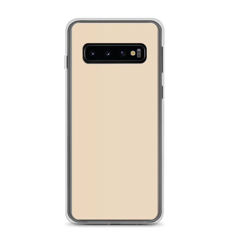 Load image into Gallery viewer, Champagne Yellow Beige Samsung Clear Thin Case Plain Color CREATIVETECH