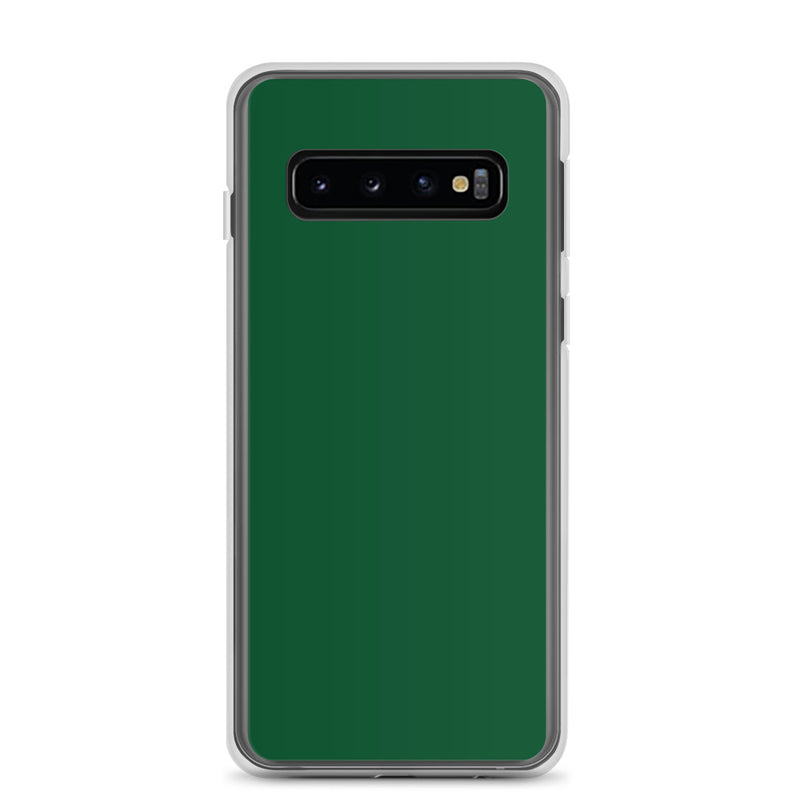 Load image into Gallery viewer, Forest Green Samsung Clear Thin Case Plain Color CREATIVETECH