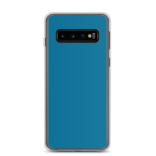Cerulean Blue Samsung Clear Thin Case Plain Color CREATIVETECH