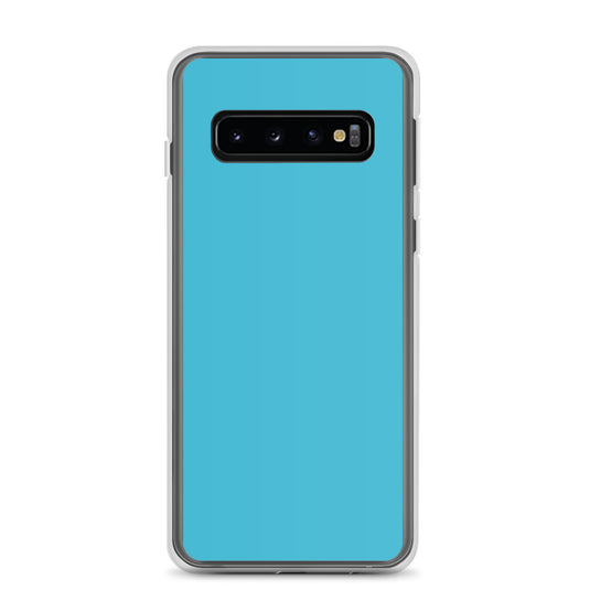 Bright Summer Sky Blue Samsung Clear Thin Case Plain Color CREATIVETECH