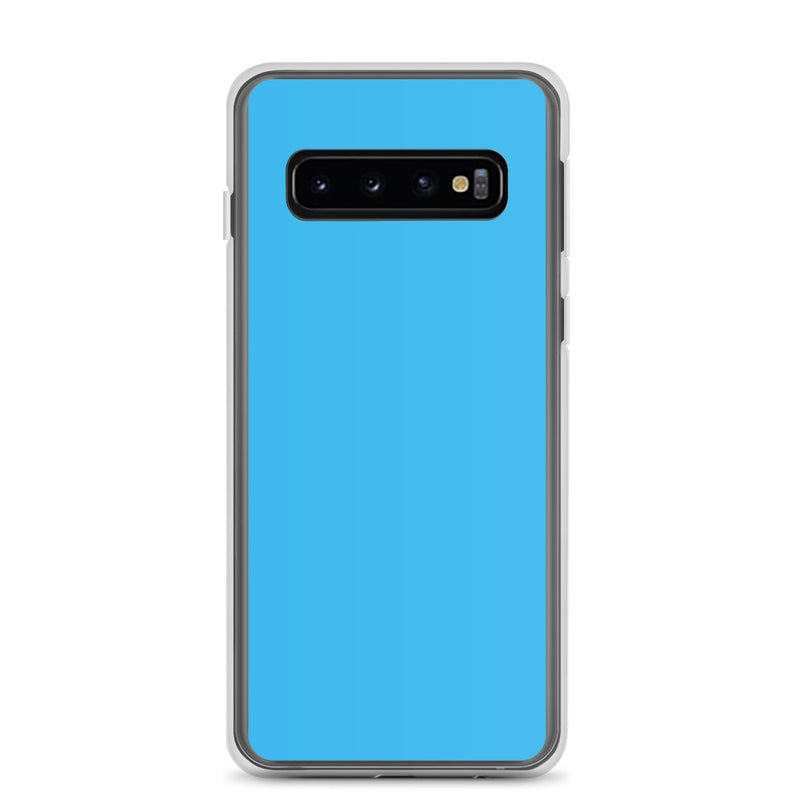 Load image into Gallery viewer, Deep Sky Blue Samsung Clear Thin Case Plain Color CREATIVETECH
