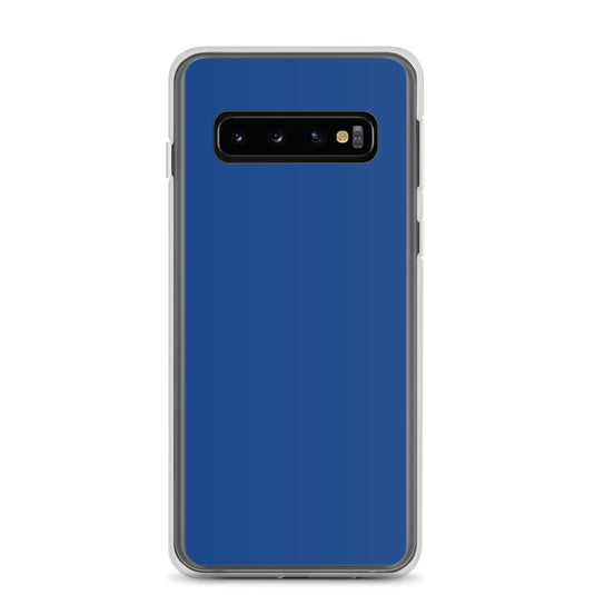 Dark Cerulean Blue Samsung Clear Thin Case Plain Color CREATIVETECH